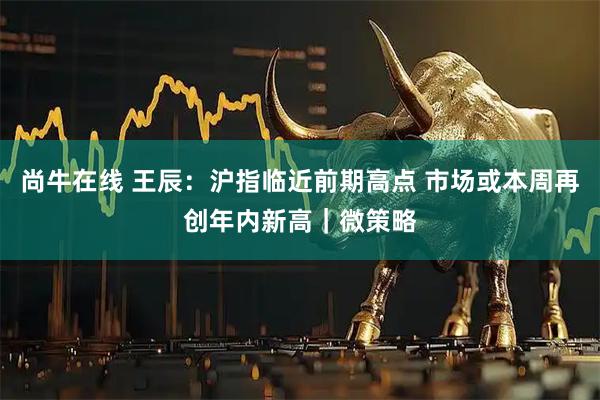 尚牛在线 王辰：沪指临近前期高点 市场或本周再创年内新高｜微策略